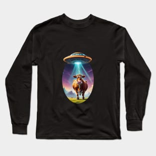 UFO Cow Abduction Long Sleeve T-Shirt